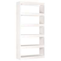 Libreria/Divisorio Bianco 80x30x167,4 cm Legno Massello di Pino cod mxl 11876