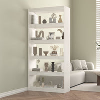 Libreria/Divisorio Bianco 80x30x167,4 cm Legno Massello di Pino cod mxl 11876