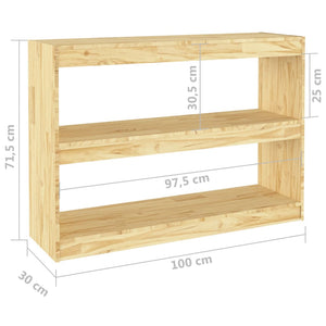 Libreria/Divisorio 100x30x71,5 cm in Legno Massello di Pino 808208