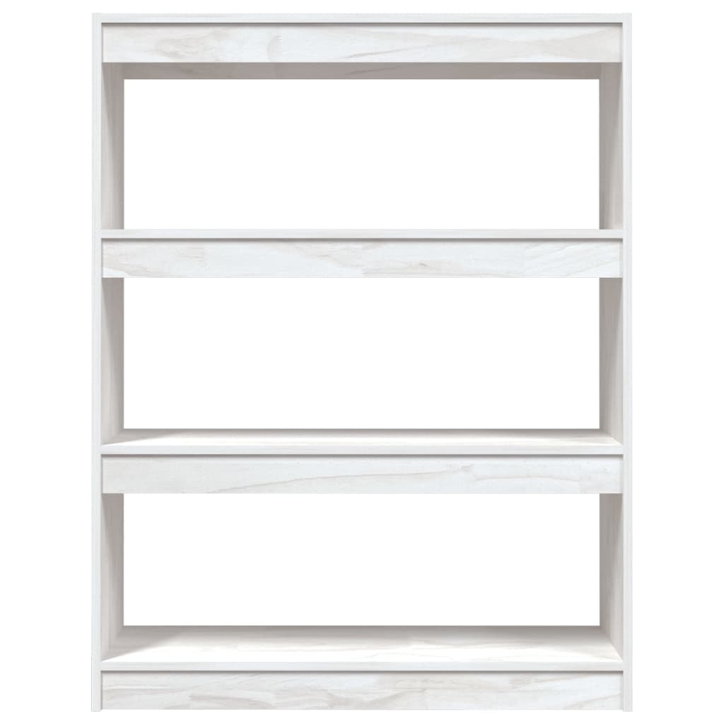 Libreria/Divisorio Bianco 100x30x103 cm in Massello di Pino cod mxl 18635