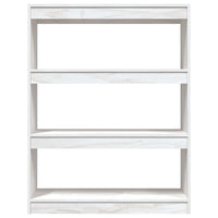 Libreria/Divisorio Bianco 100x30x103 cm in Massello di Pino cod mxl 18635