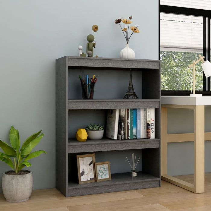 Libreria/Divisorio Grigio 100x30x103 cm in Massello di Pino cod mxl 23759