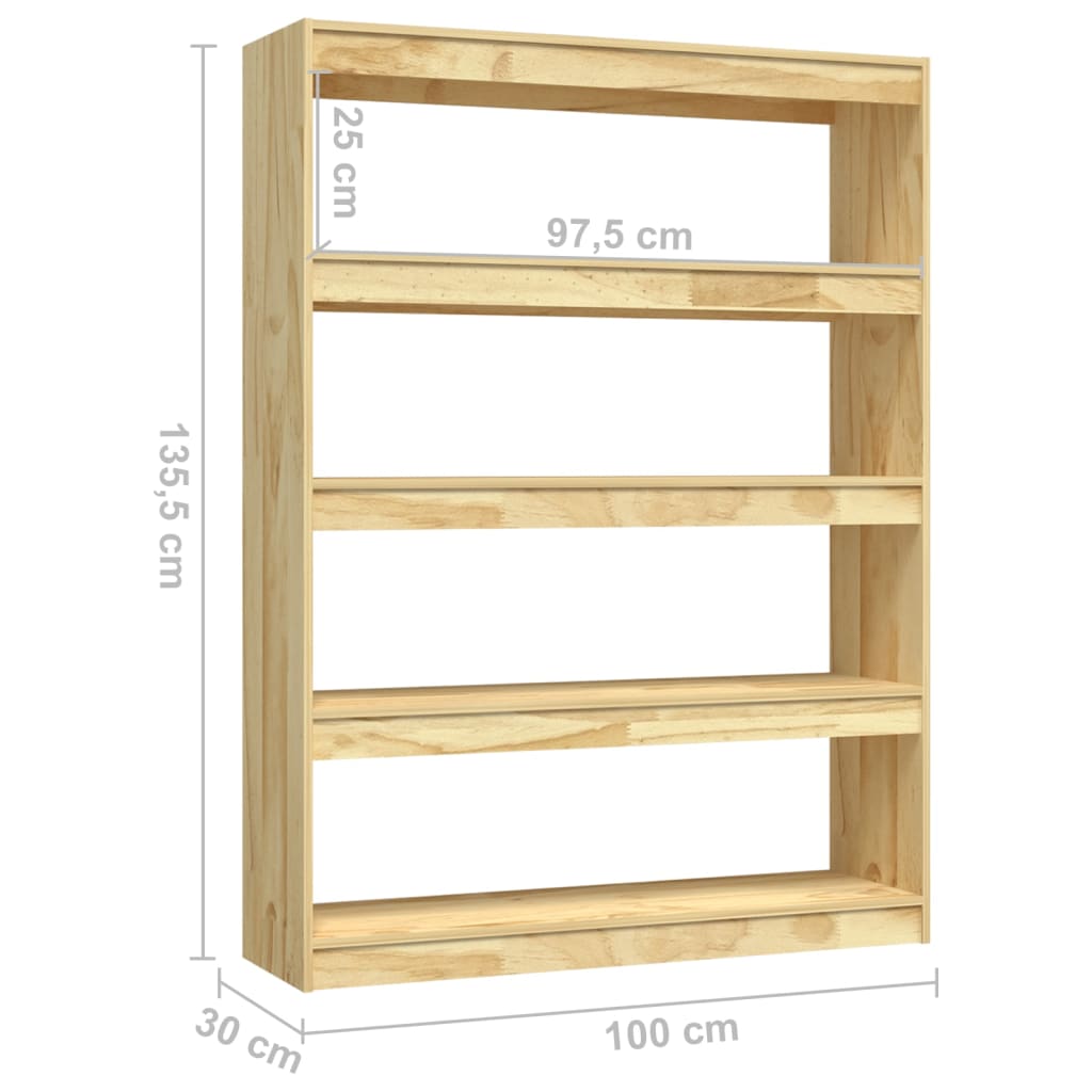 Libreria/Divisorio 100x30x135,5 cm in Legno Massello di Pino cod mxl 6957