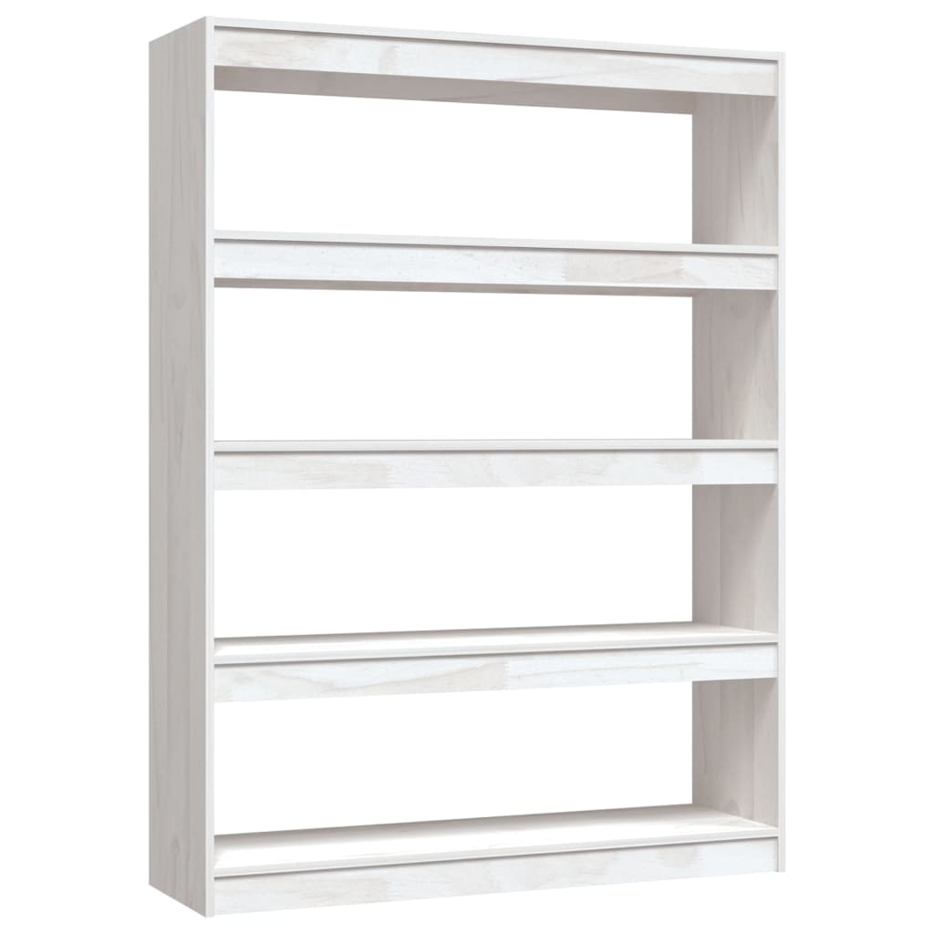 Libreria/Divisorio Bianco 100x30x135,5 cm in Legno di Pino 808219