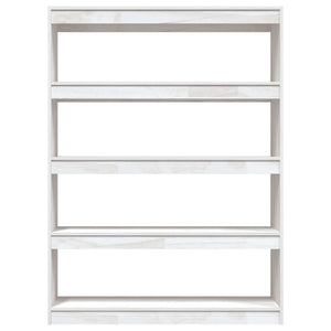 Libreria/Divisorio Bianco 100x30x135,5 cm in Legno di Pino 808219