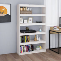 Libreria/Divisorio Bianco 100x30x167,5 cm in Massello di Pino cod mxl 24801