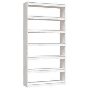 Libreria/Divisorio Bianco 100x30x200 cm Legno Massello di Pino 808229