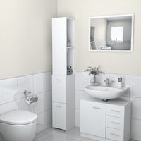 Armadietto da Bagno Bianco 25x25x170 cm in Truciolato