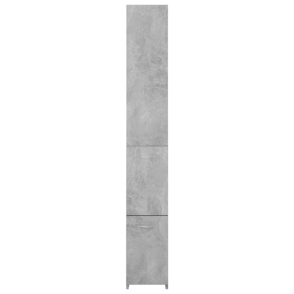 Armadietto Bagno Grigio Cemento 25x26,5x170cm Legno Multistrato 808435