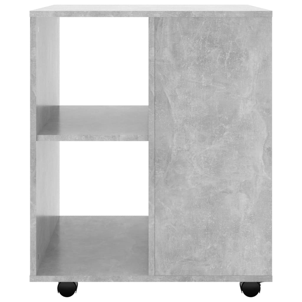 Mobiletto con Rotelle Grigio Cemento 60x53x72 cm in Truciolato 808462