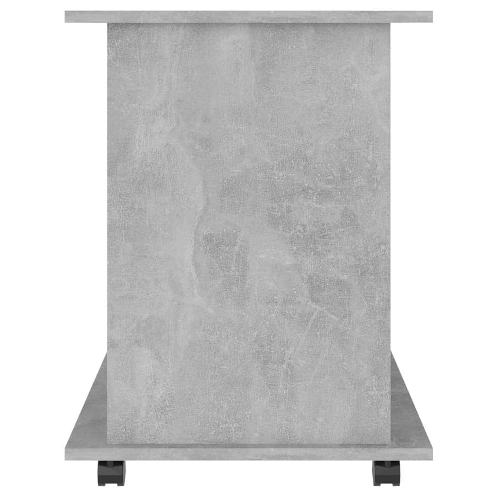 Mobiletto con Rotelle Grigio Cemento 60x45x60 cm in Truciolato 808480