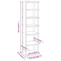 Scarpiera Nera 25x27x102 cm in Truciolato cod mxl 50471