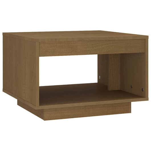 Tavolino da Salotto Miele 50x50x33,5 cm Legno Massello di Pino