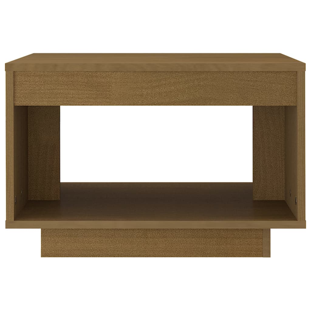 Tavolino da Salotto Miele 50x50x33,5 cm Legno Massello di Pino