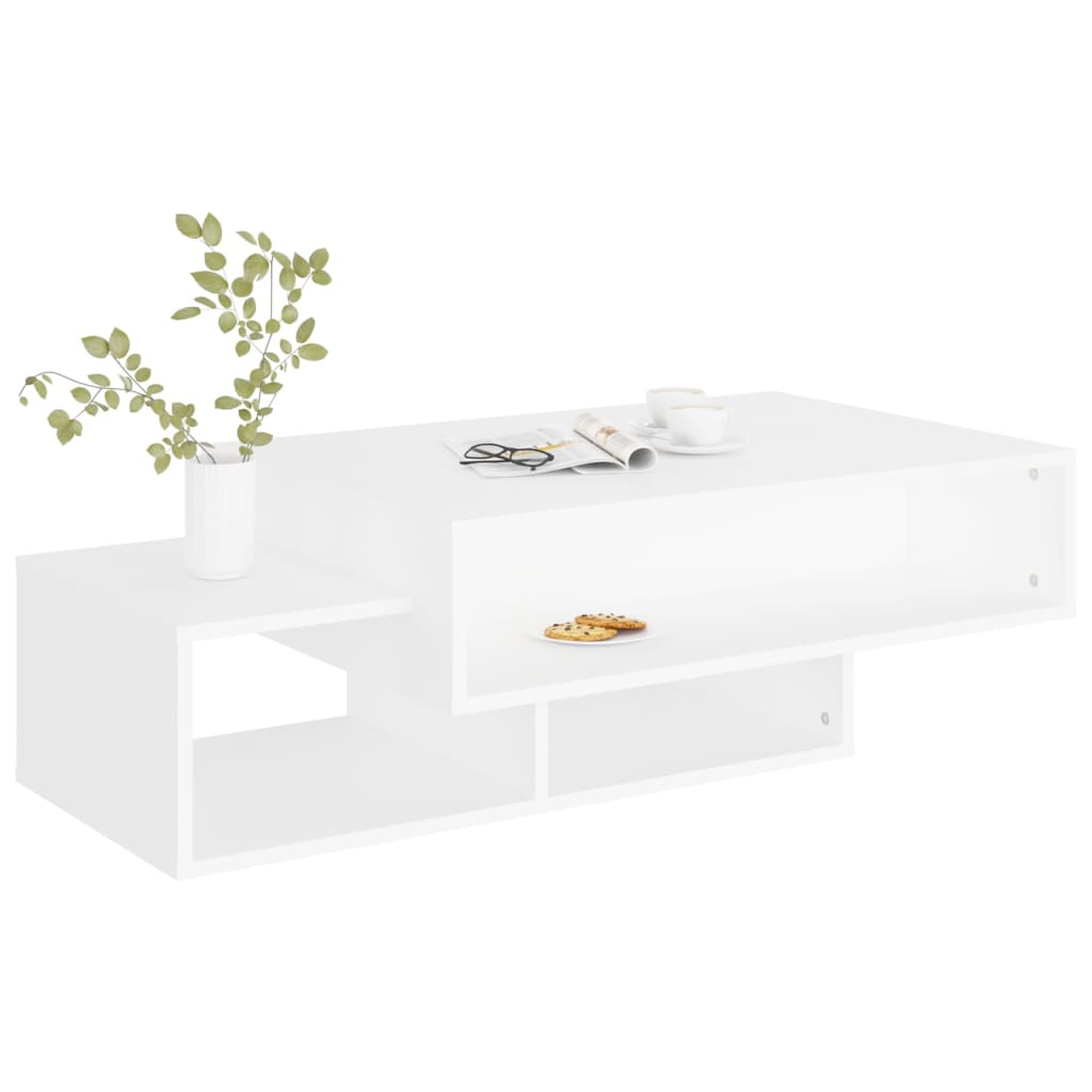 Tavolino da Salotto Bianco 102x55x42 cm Legno Legno Multistrato cod mxl 9919