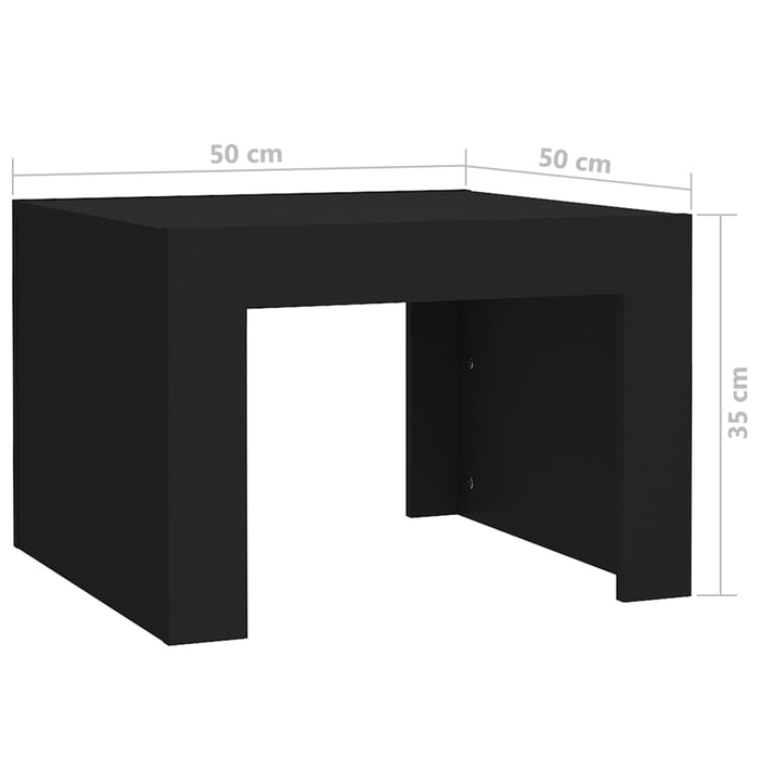 Tavolino da Salotto Nero 50x50x35 cm in Truciolato cod mxl 13125