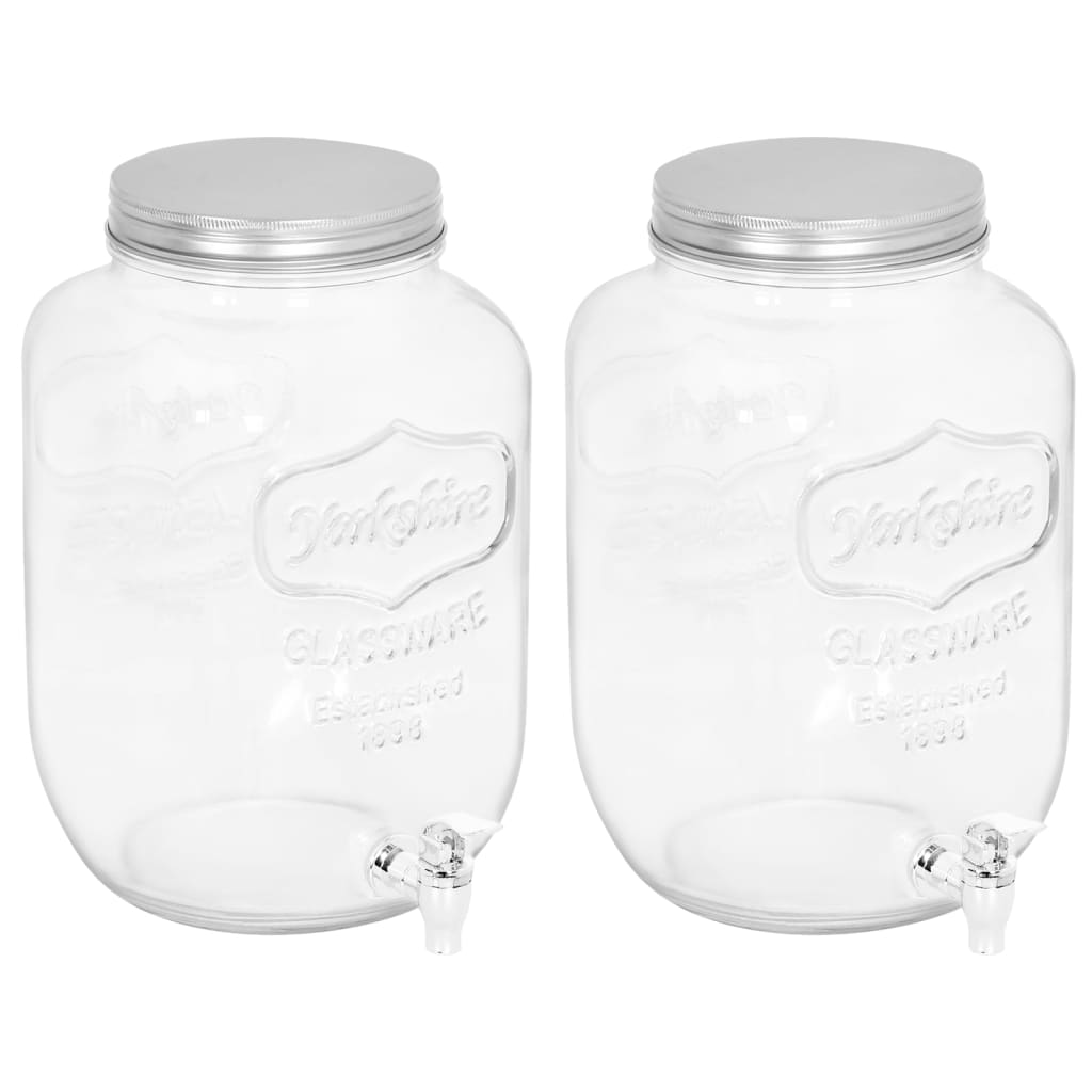 Distributori di Bevande 2 pz 8050 ml in Vetro