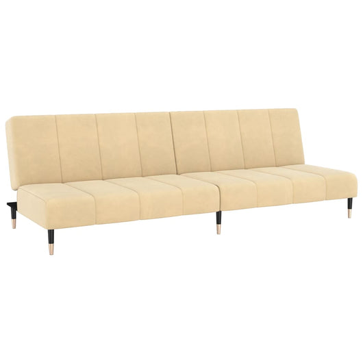 Divano Letto a 2 Posti Crema in Velluto cod mxl 27990