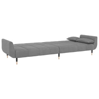 Divano Letto a 2 Posti con 2 Cuscini Grigio Chiaro in Velluto cod mxl 13452