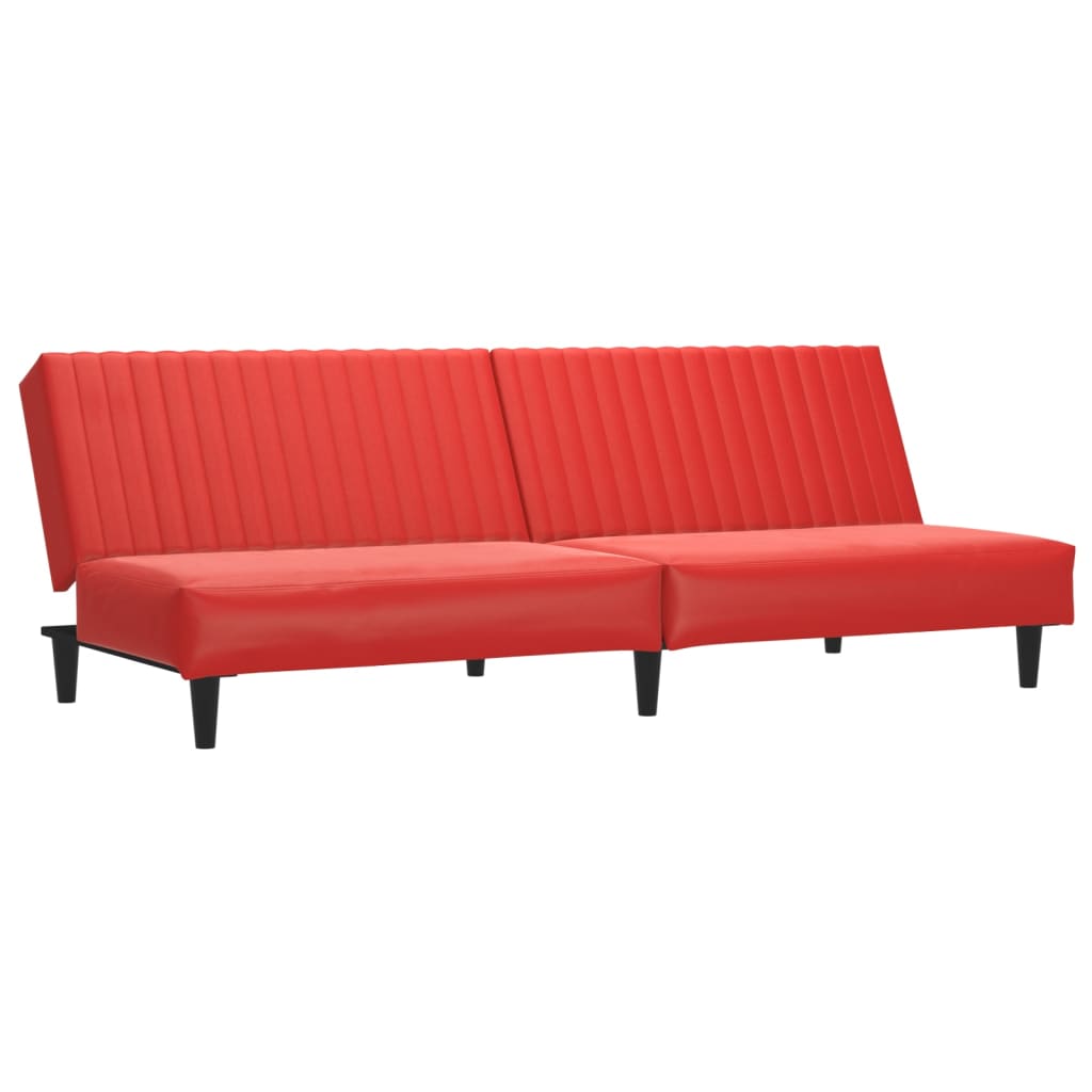 Divano Letto a 2 Posti Rosso Vino in Similpelle cod mxl 28024