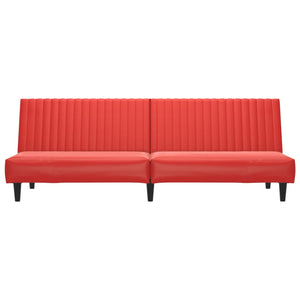 Divano Letto a 2 Posti Rosso Vino in Similpelle cod mxl 28024