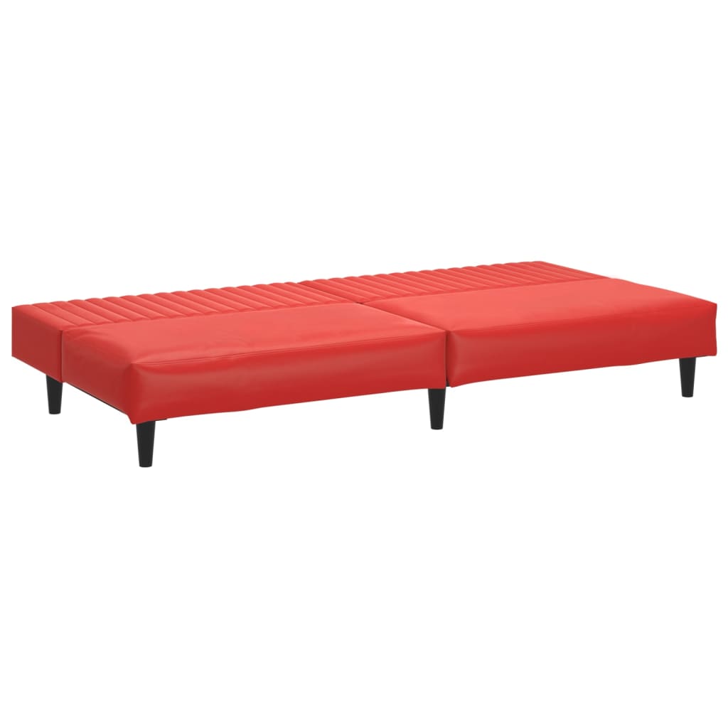 Divano Letto a 2 Posti Rosso Vino in Similpelle cod mxl 28024