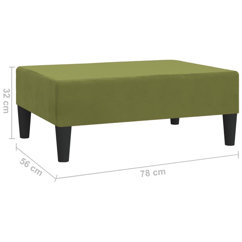 Poggiapiedi Verde Chiaro 78x56x32 cm in Velluto 337690