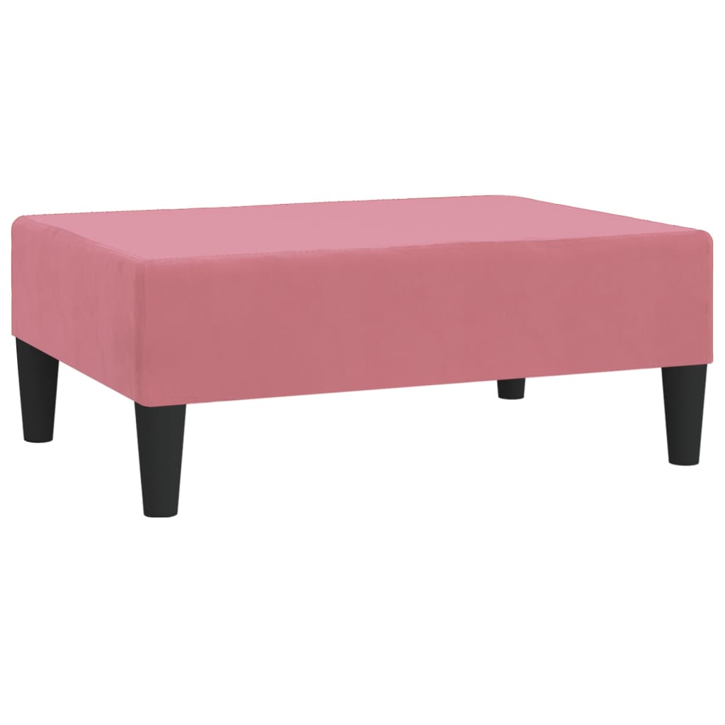 Poggiapiedi Rosa 78x56x32 cm in Velluto cod mxl 69102