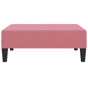 Poggiapiedi Rosa 78x56x32 cm in Velluto cod mxl 69102