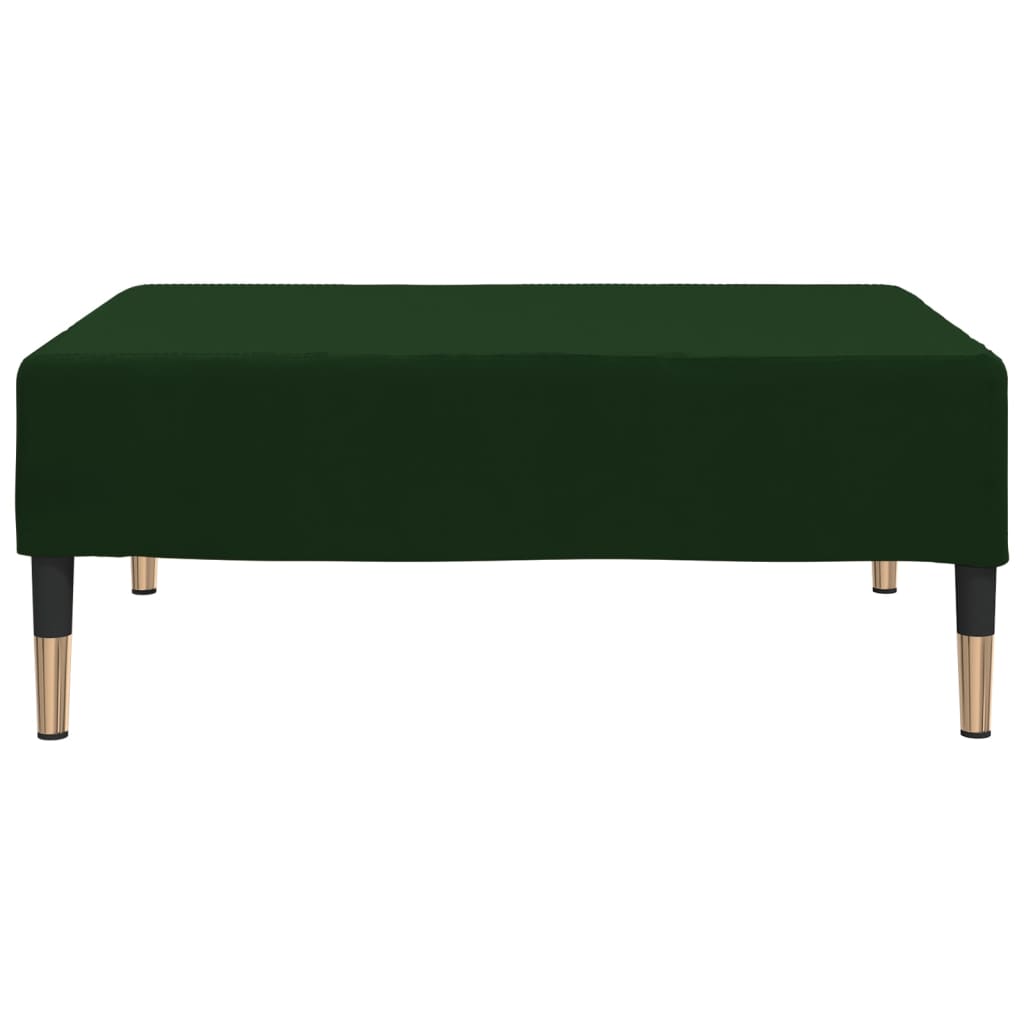 Poggiapiedi Verde Scuro 78x56x32 cm in Velluto cod mxl 70070