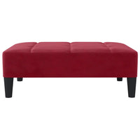 Poggiapiedi Rosso Vino 78x56x32 cm in Velluto cod mxl 70435