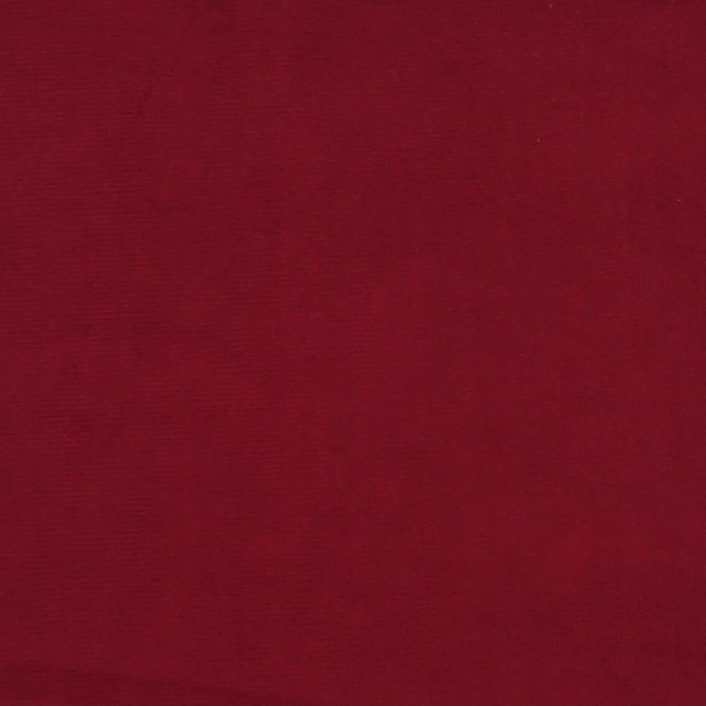 Poggiapiedi Rosso Vino 78x56x32 cm in Velluto cod mxl 70435