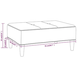 Poggiapiedi Crema 78x56x32 cm in Tessuto 337748