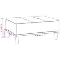 Poggiapiedi Marrone Scuro 78x56x32 cm in Tessuto 337750