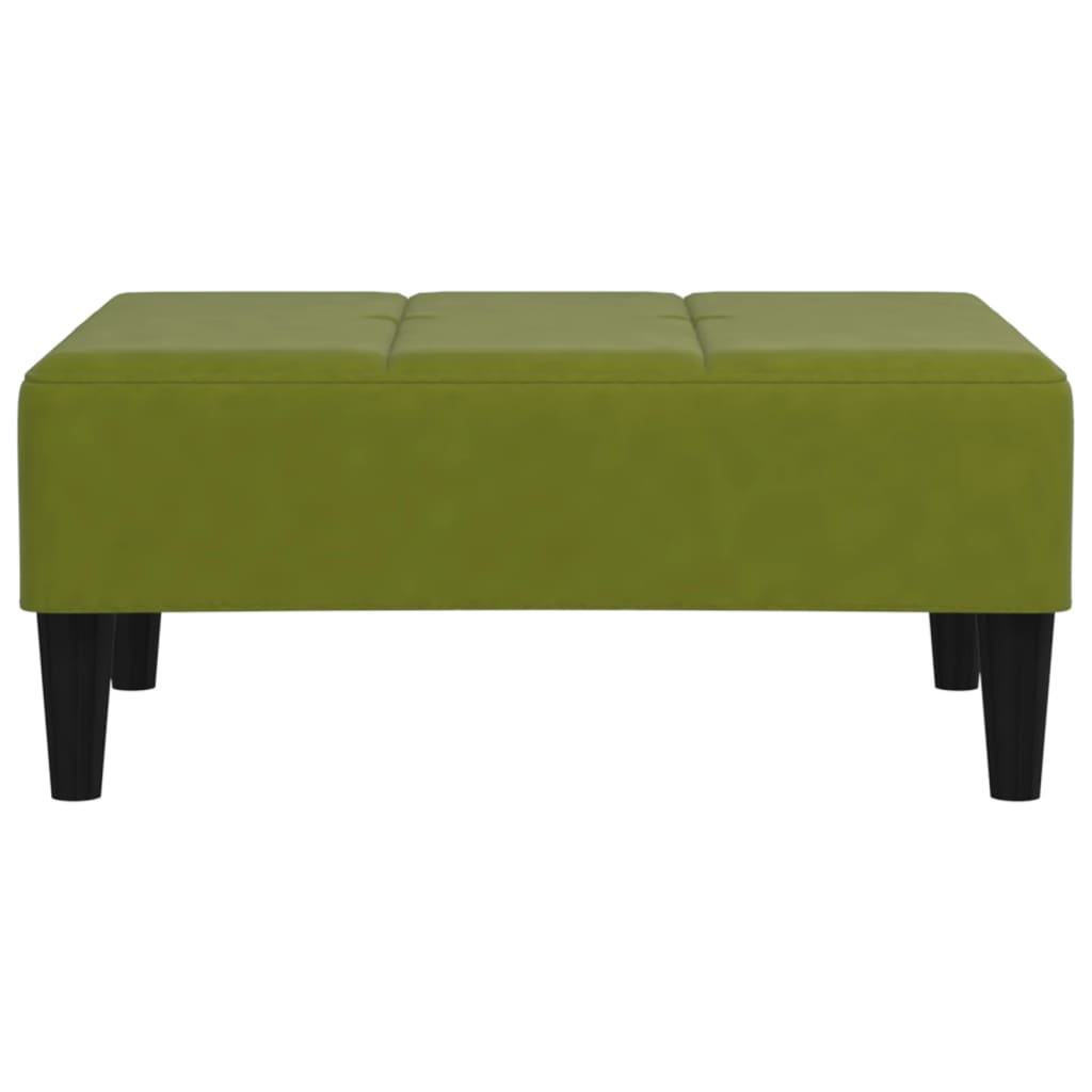 Poggiapiedi Verde Chiaro 78x56x32 cm in Velluto 337761