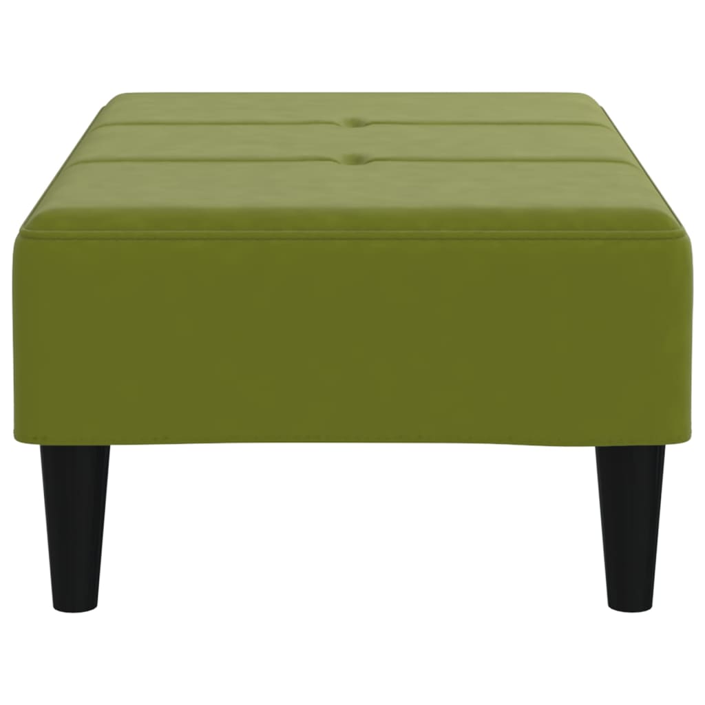 Poggiapiedi Verde Chiaro 78x56x32 cm in Velluto cod mxl 70388