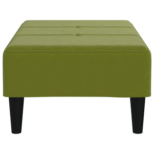 Poggiapiedi Verde Chiaro 78x56x32 cm in Velluto cod mxl 70388