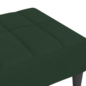 Poggiapiedi Verde Scuro 78x56x32 cm in Velluto 337791