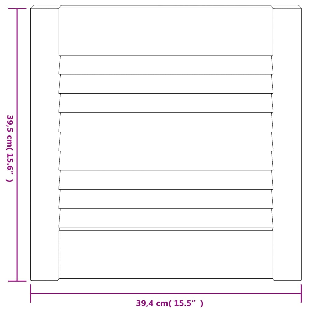 Anta a Lamelle in Legno Massello di Pino 39,5x39,4 cm cod mxl 58820