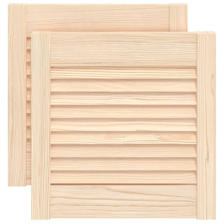 Ante a Lamelle 2 pz in Legno Massello di Pino 39,5x39,4 cm 151107