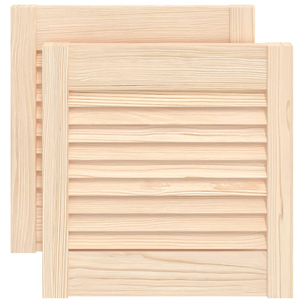 Ante a Lamelle 2 pz in Legno Massello di Pino 39,5x39,4 cm cod mxl 61455