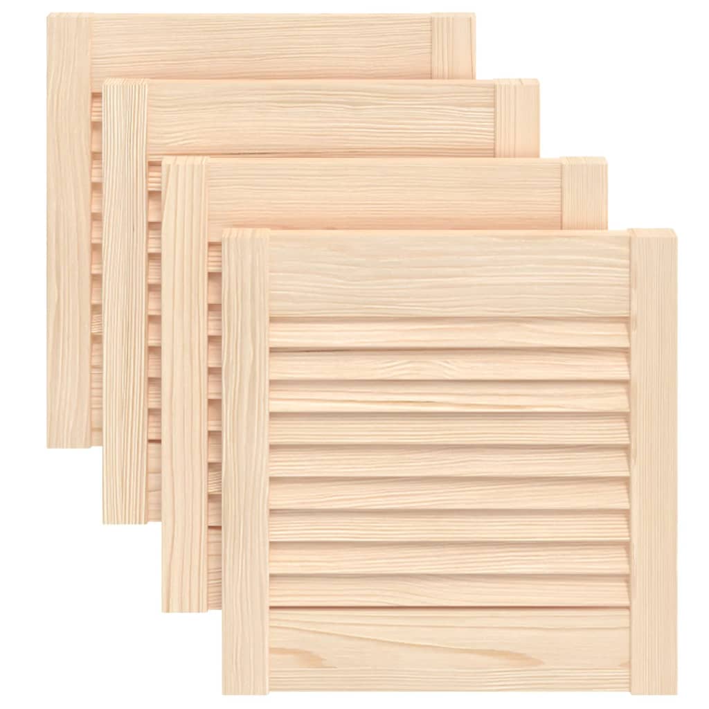 Ante a Lamelle 4 pz in Legno Massello di Pino 39,5x39,4 cm cod mxl 65855