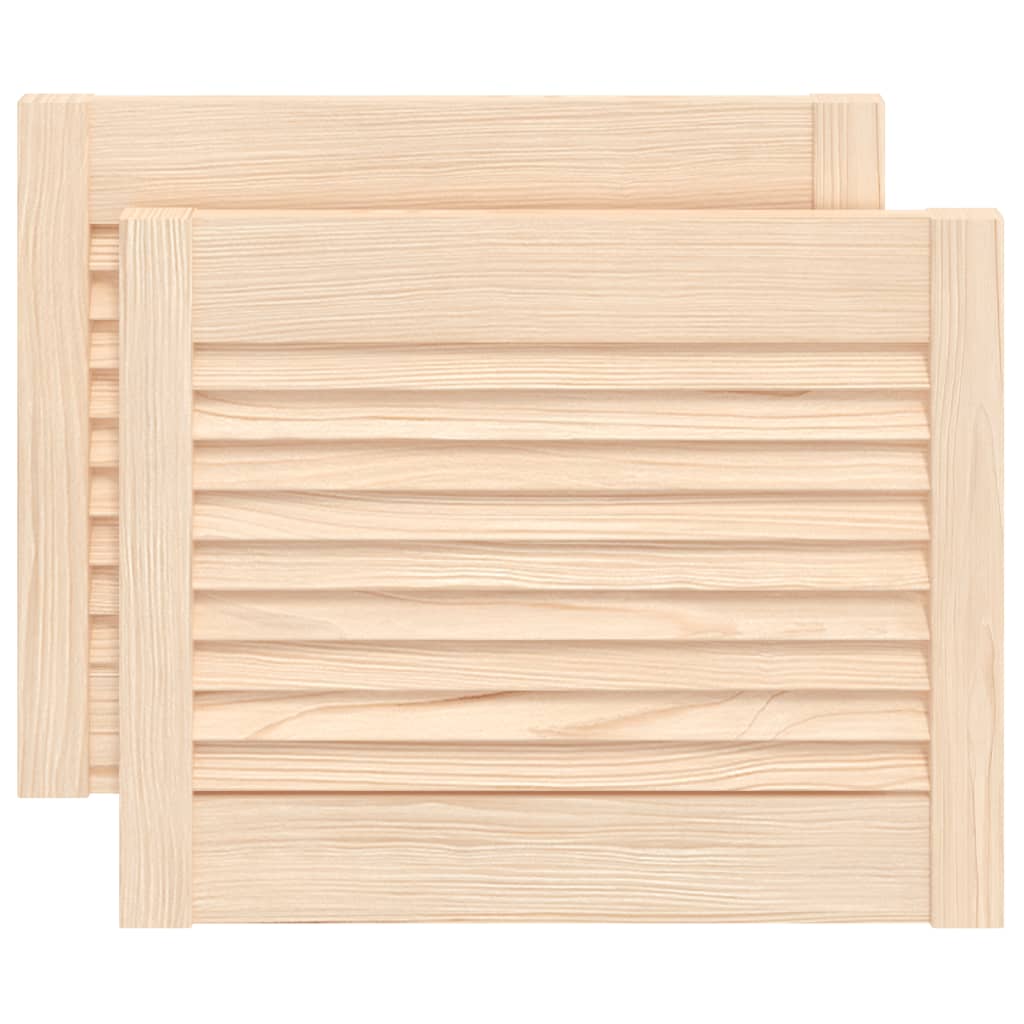 Ante a Lamelle 2 pz in Legno Massello di Pino 39,5x49,4cm 151110