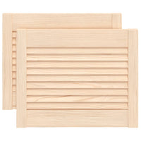 Ante a Lamelle 2 pz in Legno Massello di Pino 39,5x49,4cm cod mxl 73581