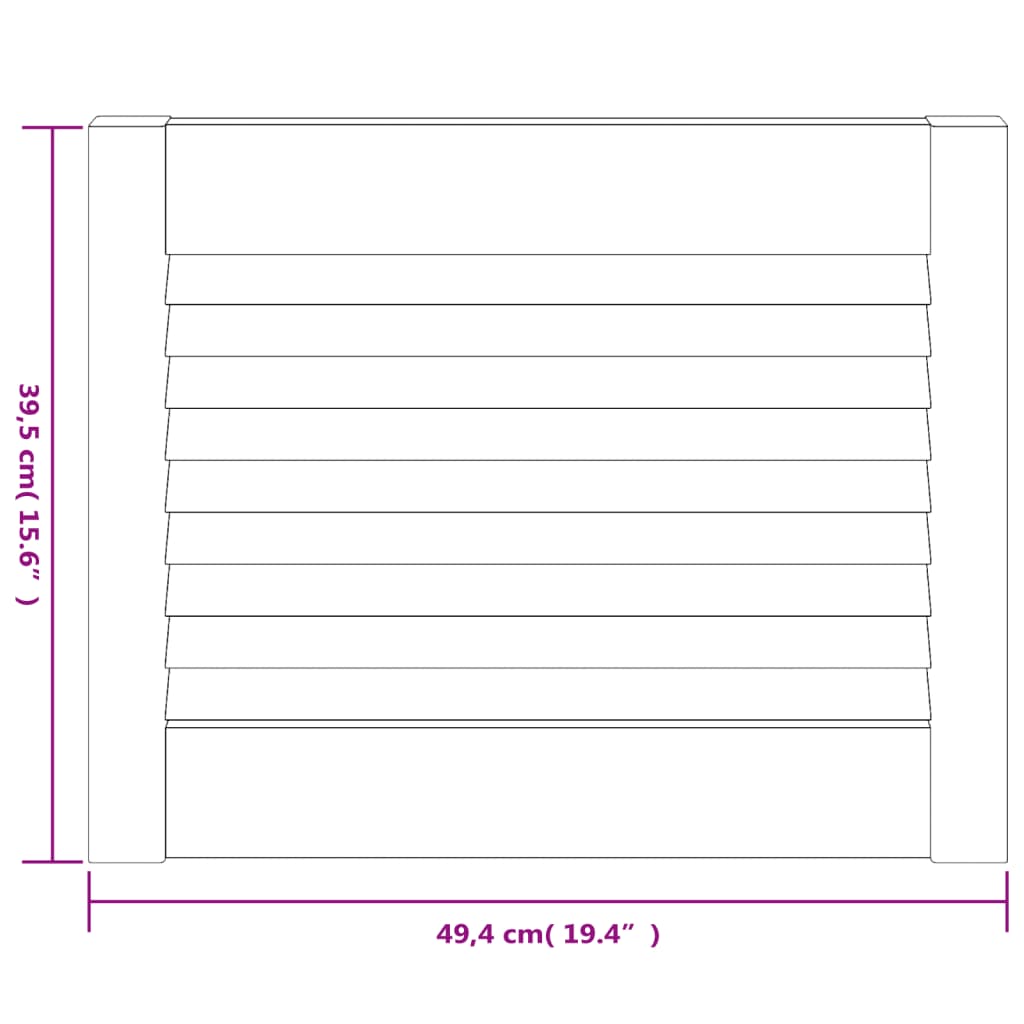 Ante a Lamelle 2 pz in Legno Massello di Pino 39,5x49,4cm 151110