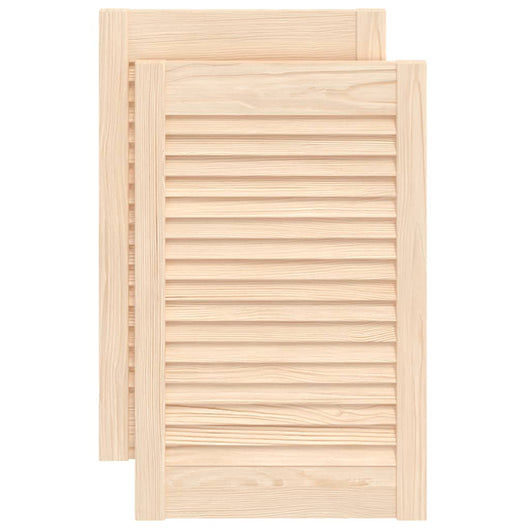 Ante a Lamelle 2 pz in Legno Massello di Pino 61,5x39,4 cm 151116