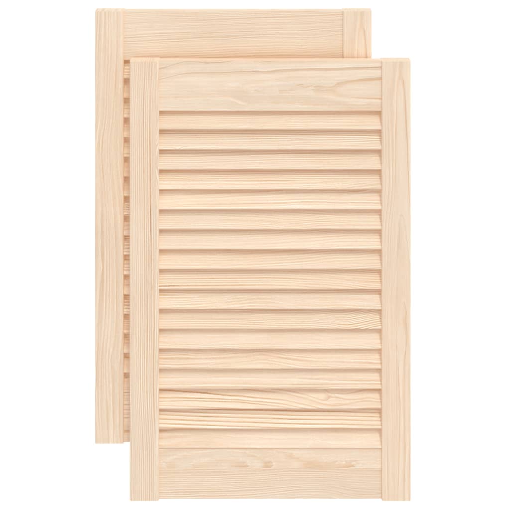 Ante a Lamelle 2 pz in Legno Massello di Pino 61,5x39,4 cm cod mxl 55025