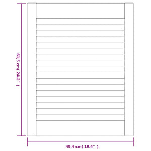 Anta a Lamelle in Legno Massello di Pino 61,5x49,4 cm cod mxl 55034