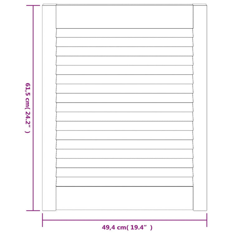 Anta a Lamelle in Legno Massello di Pino 61,5x49,4 cm cod mxl 55034