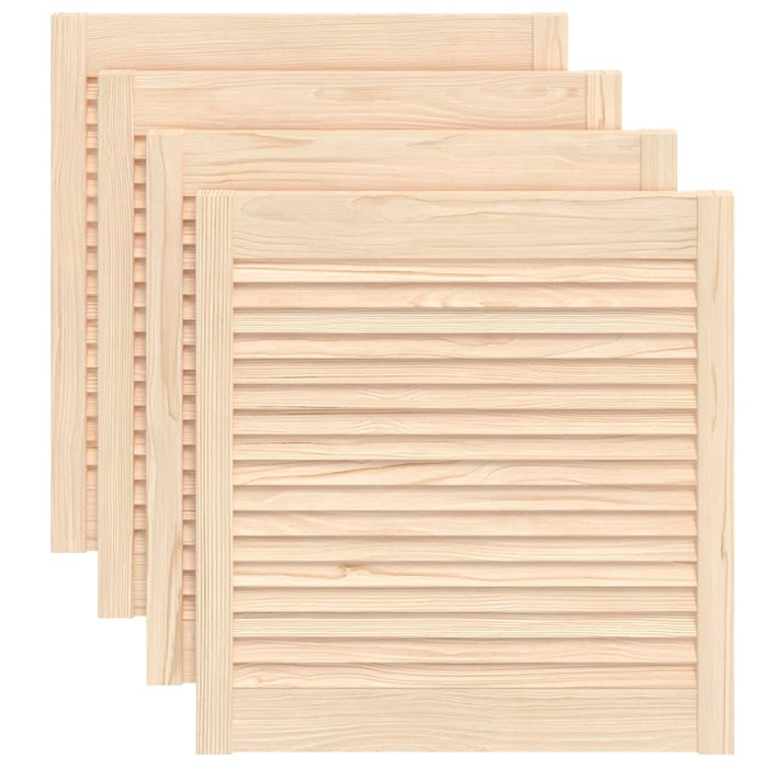 Ante a Lamelle 4 pz in Legno Massello di Pino 61,5x59,4 cm cod mxl 57952